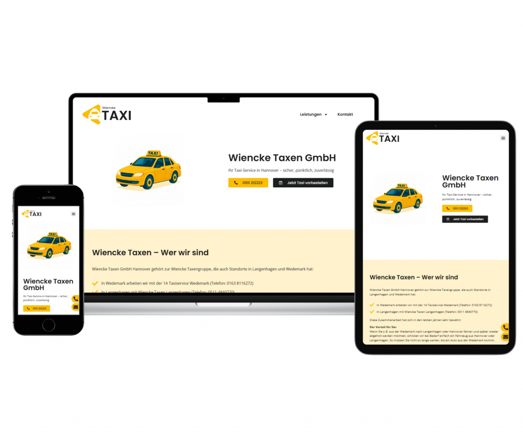 Taxi Wiencke responsive